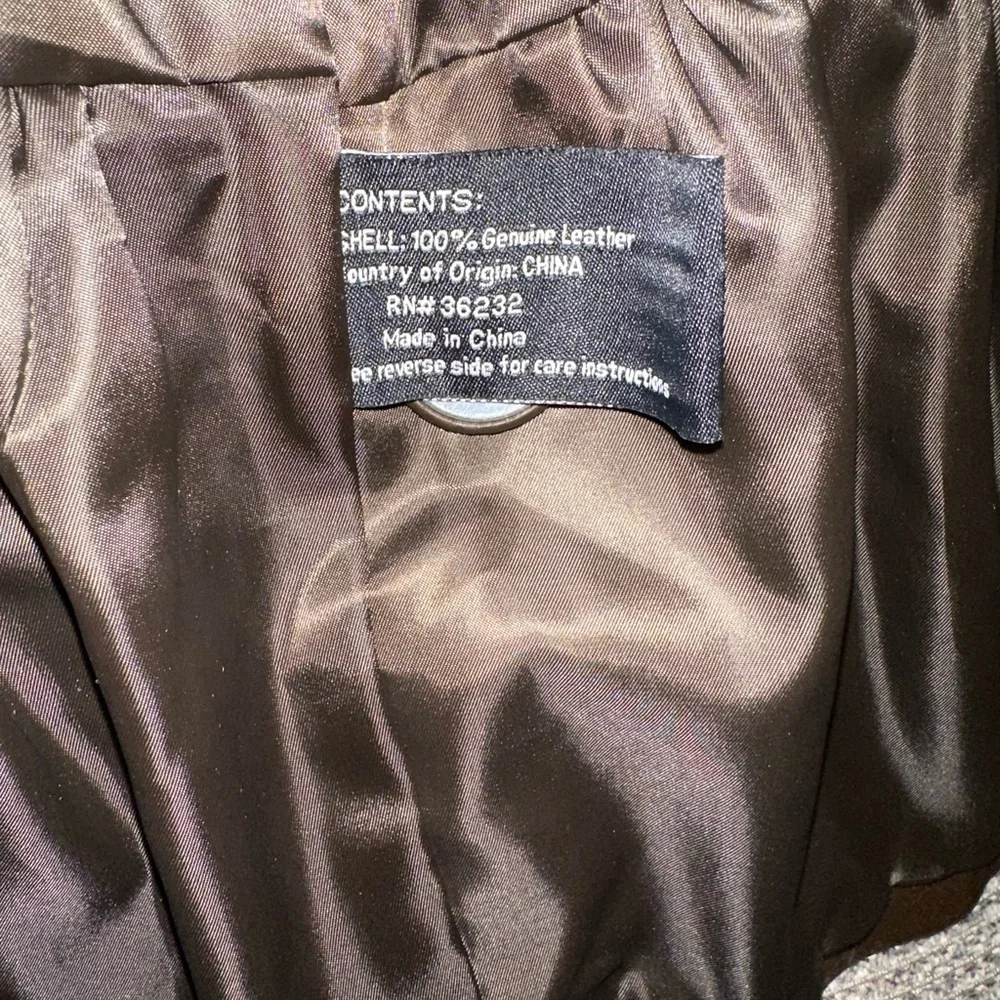Nordstrom brand “contrast” Genuine Leather jacket 
Worn once - Picture 4 of 6